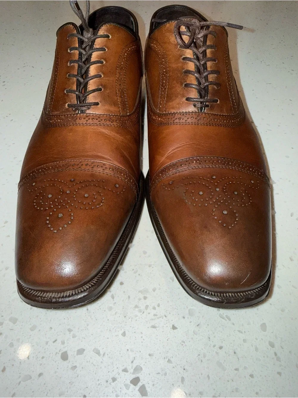 To Boot New York Men's Brown Cap-Toe Brogue Oxfords